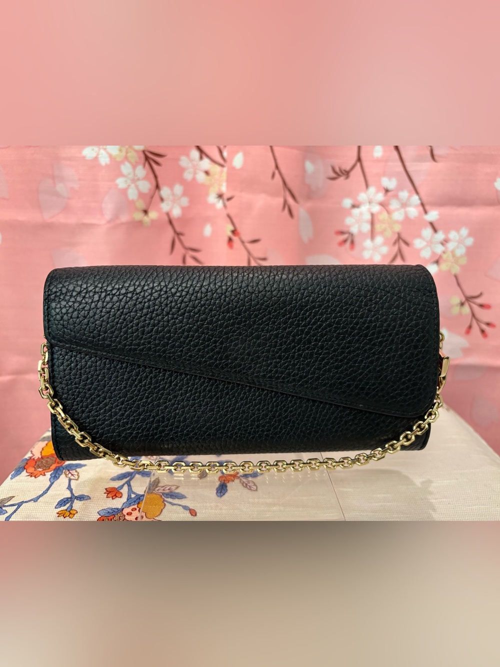 Christian Dior Diorissimo Rencontre Wallet on Chain WOC Black NEW with box & COA